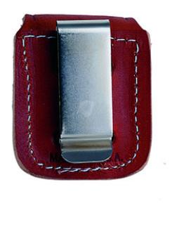 Ledertasche braun + Clip