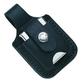 Ledertasche schwarz + Clipverschluss