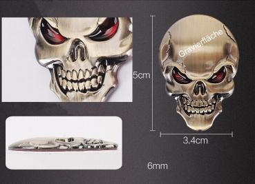 3D Totenkopf Metall