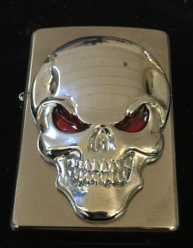 Totenkopf ZIPPO 3-D Metallemblem