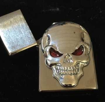 Totenkopf ZIPPO 3-D Metallemblem