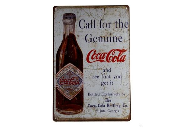 Vintage Coca Cola Metallschild