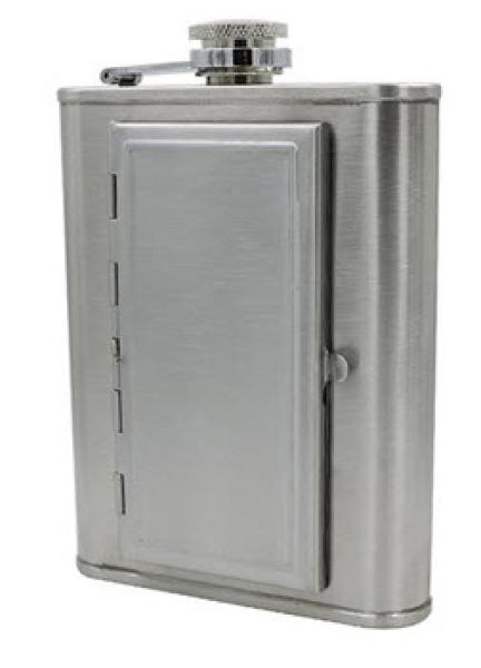 Flachmann mit Ziegarettenetui (6OZ)